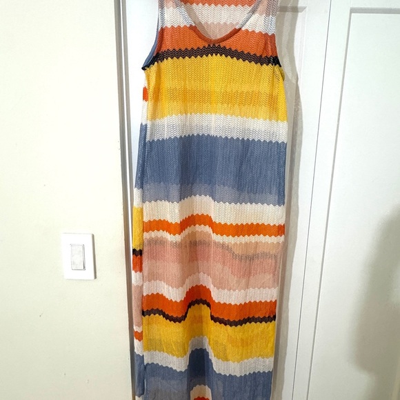 Colorful Striped Sleeveless Dress - Picture 1 of 1
